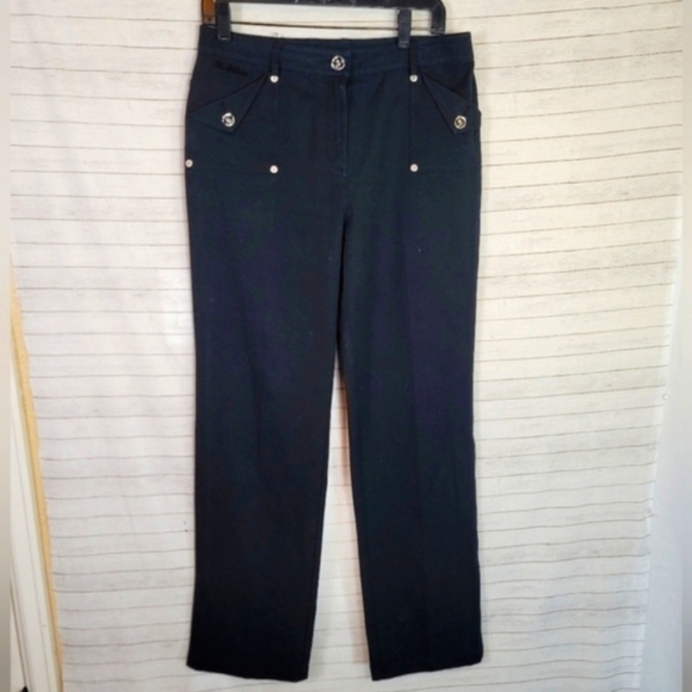 ST. JOHN SPORT BLACK TROUSERS PANTS, sz 8